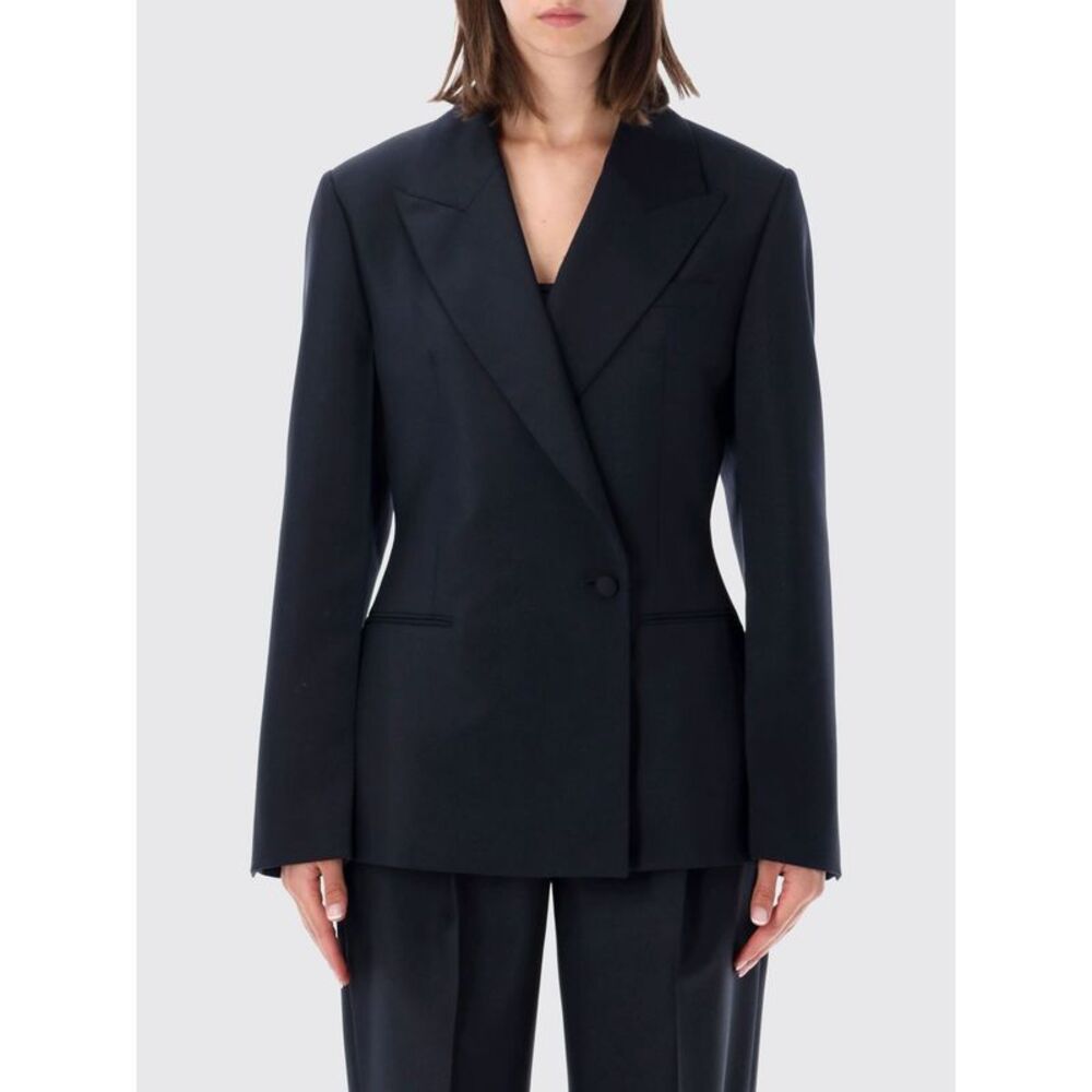 Rohe Women Double-Breasted Wool Blazer Rohe With Peak Lapels And Welt Pockets
